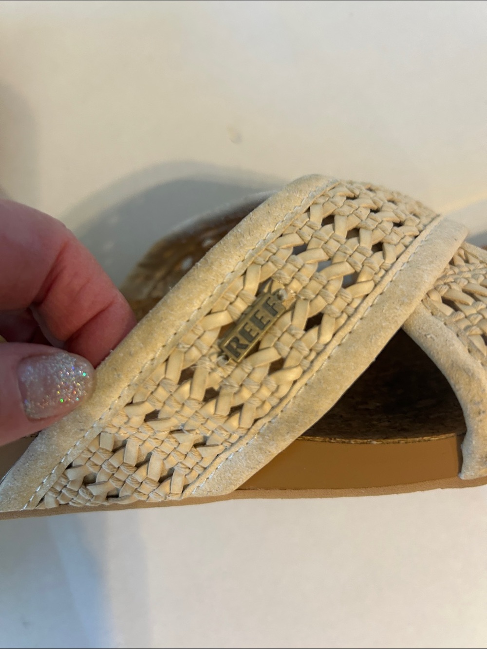 REEF WOMENS CUSHION WOVEN BLOOM SLIDE SANDAL SZ 7.5 - Picture 3 of 6